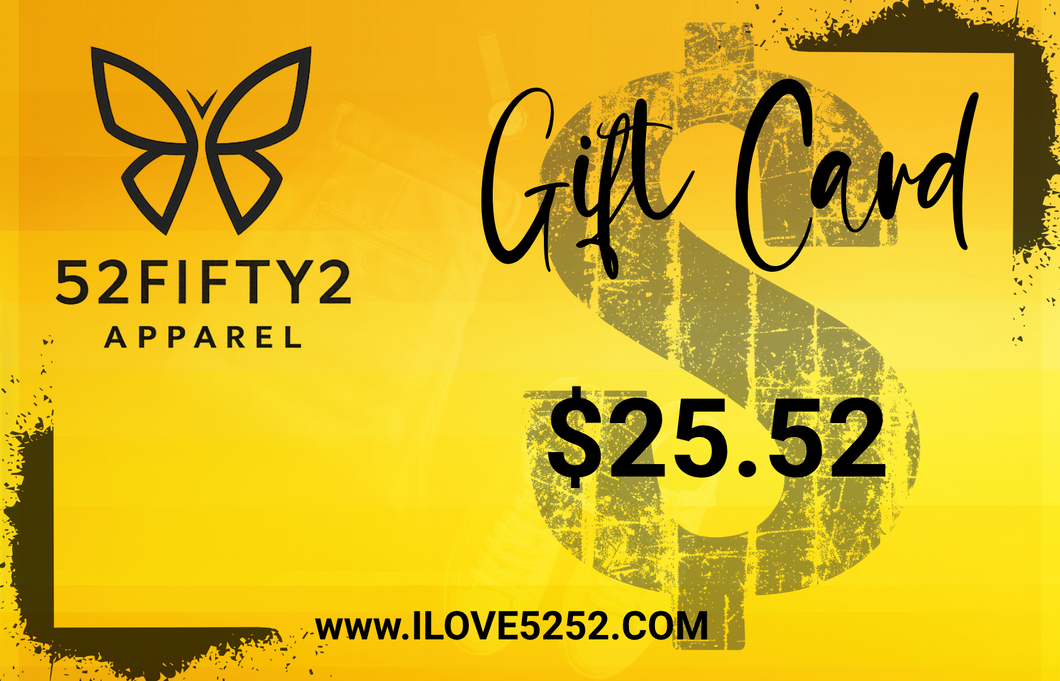 52Fifty2 Apparel Gift Card
